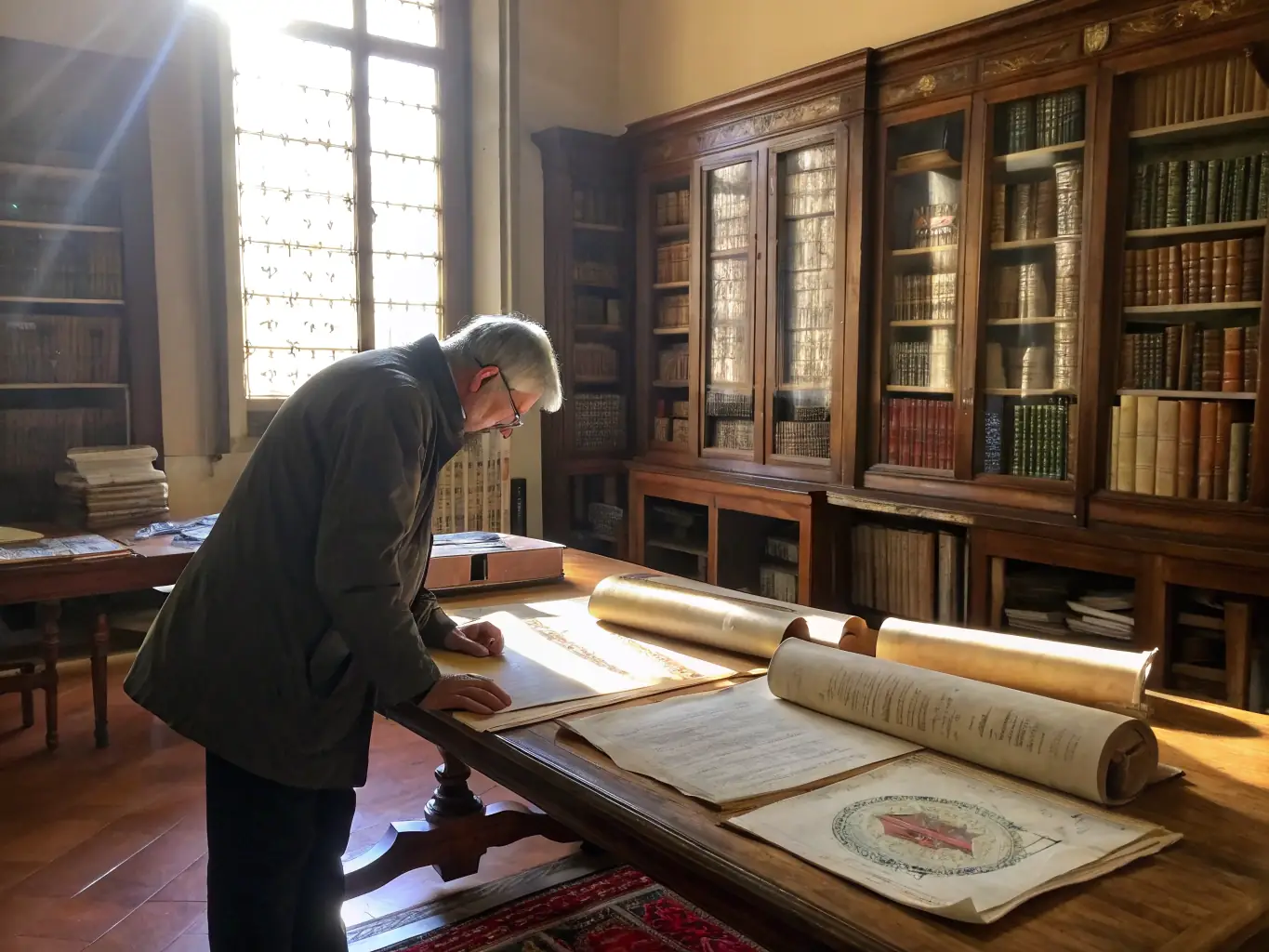 A photograph of researchers and scholars utilizing the archival resources at CENTRE JOSEPH CANTELOUBE, highlighting the organization's role in supporting academic research and preserving local history.